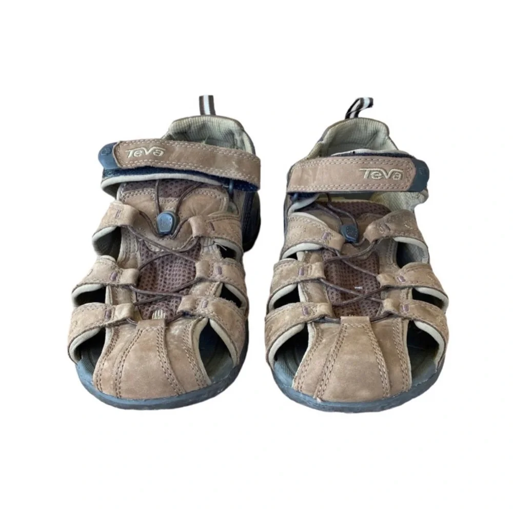 Teva men’s Forebay Sport Hiking strappy leather sandals size 10